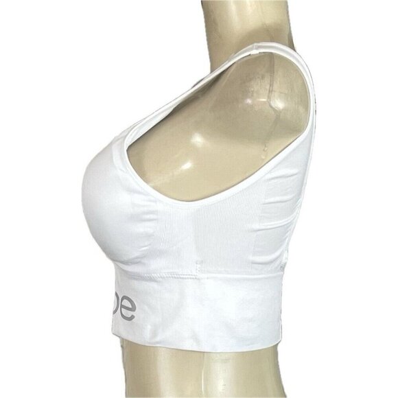 Bebe +1X Black-White Logo Double Back Straps Removable Pads Seamless Bras-2-Pk - Picture 9 of 10